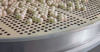 Ball tray for screen cleaning balls, made of stainless steel or carbon steel